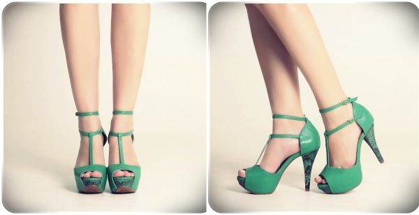 Sandália Verde Cobra